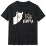 Theland Cute Quot No Prob Llama Quot Llama Tshirt Man Family Hip Hop Tops Tees Cotton T Shirt Fashionable Black 3XL