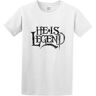 SENGEKE He is Legend Logo Cotton Round Neck Tee Shirt for Men White XL