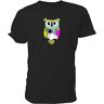 SHIXUED Men's Owl T Shirt, Mum Owl, Wildlife Black Xl