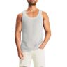 Generic Heren Valueweight Mouwloos T-shirt Heren Gebreid Holle Dieptepunt Shirt Effen Kleur Ronde Hals Mouwloos Ademend Dieptepunt Shirt Mannen Gebreide Tops Workout Shirts Mannen, Wit, 3XL