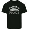 ANXIAOER Men'S Property Of My Awesome Fiance Mens Cotton T-Shirt Tee Top T-Shirt Black S