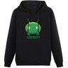 fuwo Hooded Chookity Final Space Funny Alien Mooncake Moonpie Long Sleeve Sweatshirts Black XXL