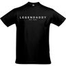 Deqosy Gepersonaliseerd T-shirt LEGENDADDY EST wensjaar, voor legendarische coole papa's cadeau vader vaderdag, zwart, XL