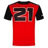 Valentino Rossi Troy Bayliss T-shirt voor heren, rood/zwart, XL