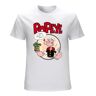 WEedsyJXU Men's Popeye I Yam What I Yam Printed Pullover T-shirt White M