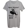 Functon+ Spart Wasser! Trinkt Bier Heren T-Shirt bnft Grijs, Grijs, L