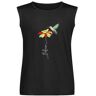 Waterlabo Men's Kolibri-Sleeveless T shirt Mit Gänseblümchen-Motiv. Vest Black S