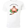 DEANFUN Cartoon Cat T shirt Completely Catisfied Choice White 3XL