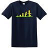 Revolutionary Tees Evolutie van bouwstenen bouwstenen Darwin Evolution Theorie Heavy Cotton t-Shirt blauw XL