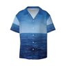 MDATT Blue Ocean Sea Heren Shirt Korte Mouwen Kleur Button Down Strand Shirt Tropische Vakantie, Zwart, 4XL