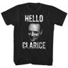 FYZPKR Silence of the Lambs Hello Clarice Men's T Shirt Hannibal Lecter Anthony Hopkins BlackXX-Large