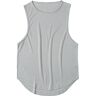 LOIJMK Heren zomer modetrend, comfortabele, sportieve, effen tanktop zonder Y-rug tanktop, grijs, XL