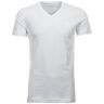 Ragman Herren 2 T-Shirt Doppelpack Bodyfit mit V-Ausschnitt, Wit, XL