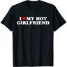 Crushed I Love My Hot Girlfriend Shirt I Heart My Hot Girlfriend T-Shirt Black Text Graphic Tee Shirt L
