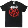 SHIXUED Men's Anthrax Pentathrax Splatter T Shirt Band Pentagram Black M