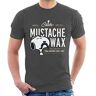 All+Every Peanuts Snoopy Snoopy Mustache Wax Heren T-shirt, Charcoal, XXL