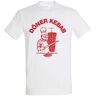 PICSonPAPER Döner Kebab T-shirt, wit heren shirt, Döner T-shirt, grappige döner kebab dönerspies heren t-shirt cadeau kostuum spreuken, wit, S