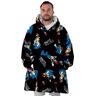 Sonic The Hedgehog Zwarte Deken Hoodie   Ervaar ultiem comfort in deze Sonic VUddie   One Size Fits All   Ontketen gezellige avonturen met Sonic