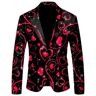 Generic Sakko Heren Valentijnsdag Blazer Sportief Slim Fit Modern Blazer Kostuum Jas voor Valentijnsdag Party Mannen Lente Herfst Stijlvolle Jassen Valentijnsdag Cadeau, zwart 1, XL