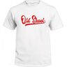 YUN SEN Old Skool Script Tail Shirt School Guys Men Rule Cool Tee White L