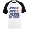 Pinitotee Aussie Aussie Aussie Oi Oi Oi Unisex Honkbal T-Shirt Met Korte Mouwen