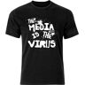 Glove Spa The Media is The Virus T Shirt Black S