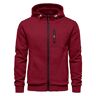 CTU Heren Hoodies Zip Up Lange Mouw Fleece Sweatshirts Hoodies voor Mannen S-3XL, Rood, XL