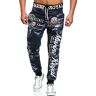 L.gonline Jogginghose Herren lang   Trainingshose Baumwolle   Sporthose mit Bündchen   enger Beinabschluss   Marine 5258 (3XL, Anthrazit/Camo)