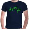 Diyilu T Shirt Music Frequency Drum Set for Men Navy S