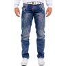 Cipo & Baxx Heren jeans broek met siernaden, Blauw 06, 33W / 32L