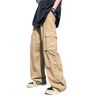 CzooM Cargobroeken Heren Stretch Werkbroeken Met Zak, Casual Lange Cargobroeken, Fit Cargobroeken, Chinobroeken, Casual Broeken, Vrijetijdsbroeken (Color : Khaki, Size : XL)