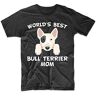 AO JIA HUANG Bull Terrier Mom Shirt World's Best Bull Terrier Mom Dog Owner Men T Shirt Round Neck Tee Shirt