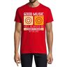 Atspauda Good Music Will Always be recognized in The end Slogan Crew Neck Katoen Heren T-shirt Rood, Rood, M