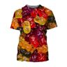 GRRKDFQ T-Shirts Heren 3D Kleurrijke Voedselprints-4Xl