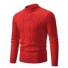 MdybF Sweater Men Autumn And Winter Men's Sweaters O-neck Knitted Sweaters Warm Slim Pullover-red-m-2xl