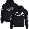 Couple Camp Couple King Queen Pullover Hoodie Trui met Capuchon 1x Heren Trui Zwart M