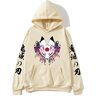 OUHZNUX Demon Slayer Hoodie Anime Cosplay Hoodie Kitsune Fox Print Sweatshirt Mannen/vrouwen Outdoor Sport Trui XXS-3XL