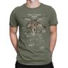 NP Nastrovje Potsdam Looney Tunes Wile E. Coyote Genius T-shirt voor heren, kaki-wit, XXL