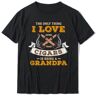 CHUN YUPALACE Funny Cigars Grandpa T-Shirt Smoke Cigar Gift For Men Shirt Cotton Men Top T-Shirts Casual Tops Shirts Funny Funny Black M