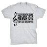 Generic Oude muzikanten sterven nooit, ze ontbinden gewoon grappig muzikaal T-shirt, Grijs, 4XL