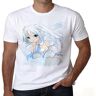 RUIBEITAO Manga Coopération Manga Round Neck Tshirt Man Tee Gift White S