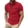 TDEOK Poloshirt heren 3XL heren poloshirt korte mouwen met borstzak poloshirt heren ganant poloshirt heren zwart met ritssluiting poloshirt heren XXL regular fit poloshirts voor heren korte