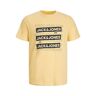 JACK & JONES PLUS JCOSPIRIT Logo Tee SS Crew Neck PLS T-shirt, Pale Banana, 4XL, geel (pale banana), 4XL