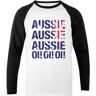 Generic Aussie Aussie Aussie Oi Oi Oi Unisex Honkbal T-Shirt Met Lange Mouwen