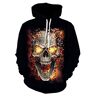oneforus Heren Gothic Skull Sweatshirt Vintage Skull Head Hoodie Verontruste Lange Mouw Trui Met Pocket, # 7, XL