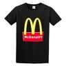 PANZI Ontworpen McDonalds katoenen O-hals herenshirt, Zwart, M