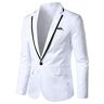 BIISDOST Pak jas voor bruiloft vrije tijd slim fit colbert revers blazer casual pak colbert colbert party revers blazer vrijetijdspak smoking colbert overgang jas blazer vrijetijdsjas sportcolbert, wit, 3XL