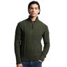 Superdry Jacob Henley Trui voor heren, Zwart Cyprus Marl, XXL