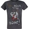 LOONEY TUNES Tasmanian Devil Rock To The Bone! T-shirt grijs M 100% katoen Fan merch, Film