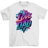 The Shirt Shack Dad's Cyberpunk Love T-Shirt Grappig en futuristisch! 100% katoen, uniseks bedrukt ontwerp. Toon je cyberliefde voor papa!, Wit, S